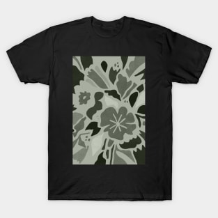 Dark green floral pattern T-Shirt